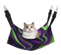 UYHhgqw The Mystery Of Color Hamac pour animal domestique en velours, sangles réglables avec crochets métalliques, parfait pour les petits animaux de compagnie
