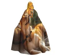 UYHhgqw The Puppy In The Dream Costume de sorcière d'Halloween - Cape à capuche pour homme et femme - Costume d'horreur et d'horreur - Costume de cosplay