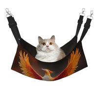 UYHhgqw The Red Phoenix Hamac pour animal domestique, lit en velours pour chat, sangles réglables avec crochets métalliques, parfait pour les petits animaux de compagnie