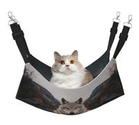 UYHhgqw The Wolf By The River Hamac pour animal domestique, lit en velours, sangles réglables avec crochets métalliques, parfait pour les petits animaux de compagnie
