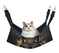 UYHhgqw The Wolf Head In Gaze Hamac pour animal domestique, lit en velours, sangles réglables avec crochets métalliques, parfait pour les petits animaux de compagnie