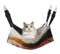 UYHhgqw Tropical Paradise Hamac pour animal domestique, lit en velours pour chat, sangles réglables avec crochets métalliques, parfait pour les petits animaux de compagnie