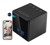UYIKOO Caméra Espion WiFi 5G, Mini Caméra Cachée Haut-Parleur sans Fil, 1080P HD Réveil Micro Camera Surveillance avec Vision Nocturne Détection de Mouvement