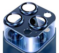 Uyiton Compatible avec iPhone 15 Pro/iPhone 15 Pro Max Caméra Protection, Conception Intégrale Verre Trempé Protection Objectif Caméra Arrière Compatible avec iPhone 15 Pro/iPhone 15 Pro Max- Bleu