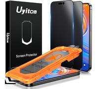 Uyiton Lot de 2 films protecteurs d'écran mats pour iPhone 15 Pro Max - Anti-traces de doigts - Facile à installer - Anti-espion - Incassable - Couverture complète en verre trempé 9H