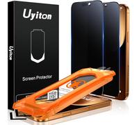 Uyiton Lot de 2 films protecteurs d'écran mats pour iPhone 17 Pro Max - Anti-traces de doigts - Facile à installer - Anti-espion - Incassable - Couverture complète en verre trempé 9H