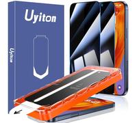 Uyiton Lot de 2 protecteurs d'écran de confidentialité pour iPhone 16 Pro Max, facile à installer, zéro bulle, couverture complète incassable, anti-traces de doigts et anti-rayures en verre trempé