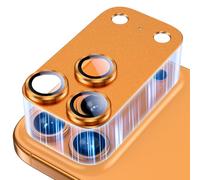 Uyiton Pour iPhone 17 Pro Max Caméra Protection - Conception Intégrale Verre Trempé Protection Objectif Caméra Arrière Pour iPhone 17 Pro Max- Orange