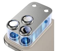 Uyiton Pour iPhone 17 Pro Max Caméra Protection - Conception Intégrale Verre Trempé Protection Objectif Caméra Arrière Pour iPhone 17 Pro Max- Gris