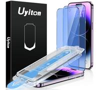 Uyiton Protection d'écran en verre trempé 9H anti-rayures pour iPhone 14 Pro Max - Protection d'écran en verre trempé 9H - Pour 14 Pro Max - Lot de 2