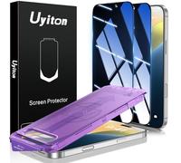 Uyiton UnBreak-Glass Lot de 2 protections d'écran en verre trempé pour iPhone 16 Plus - Anti-espion à 28° [zéro bulle] - Couverture complète incassable et résistante aux rayures 9H