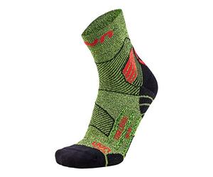 UYN Challenge Chaussette de Trail Running Homme Technique pour Course à Pied, Yellow Fluo Melange/Red, 39-41