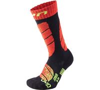 UYN Mixte Enfant Ski Socks, Noir Rouge, 31-34 EU