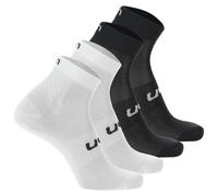 Uyn Chaussettes de sport noir / blanc, Taille 45-47