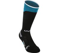 UYN Chaussettes de running Compression One Femmes – Noir/Turquoise – Taille 37-38