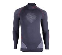UYN EVOLUTYON UW LG_SL.Turtle Neck T-Shirt Men's, Anthracite/Blanc/Rouge, S/M