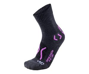 UYN Femme Trekking Superleggera Socks, Anthracite/Violet, 36 EU