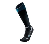 UYN Femme Woman Run Compression One Socks Chaussettes, Noir/Turquoise, 39-40 EU
