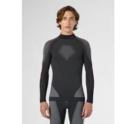 UYN Homme Evolutyon UW LG_SL.Turtle Neck T-Shirt, Anthracite/Blanc/Rouge, L-XL EU