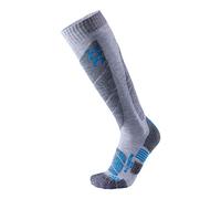 UYN Homme Ski All Mountain Socks, Gris Clair Chiné/bleu Clair, 35-38 EU