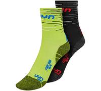 UYN Homme Uyn Man Free Run Socks 2prs Pack Bas, Noir/rouge/vert/bleu french, 42-44 EU