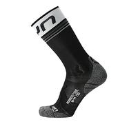 UYN Hommes Runner's One Mid Socks Vêtements De Course Chaussettes De Running Black/White - Noir 45-47
