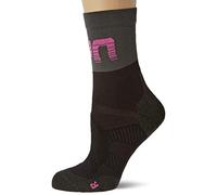 UYN Lady Cycling Light Socks Chaussettes de vélo pour Femme, Femme, S100083, Black/Grey/Rose Viol, 37/38