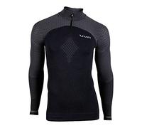 UYN Man Running Alpha Ow T-Shirt de Course zippé pour Homme L Blackboard/Charcol