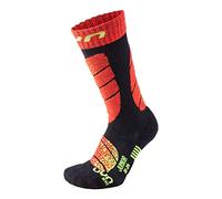 UYN Mixte Enfant Ski Socks, Noir Rouge, 24-26 EU