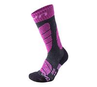 UYN Mixte Ski Socks, Anthracite Chiné/Violet, 31-34 EU