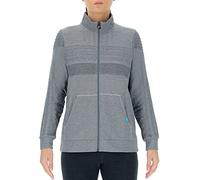 UYN O101990 Natural Training Ow Full Zip Long SL_ T-Shirt Women's Gris chiné L