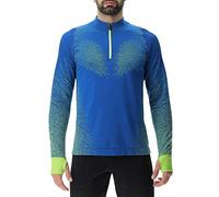 UYN O102095 Running EXCELERATION Long SL.Zip UP T-Shirt Men's Lapis/Citron Vert M