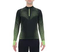 UYN O102095 Running EXCELERATION Long SL.Zip UP T-Shirt Men's Noir/Jaune Fluo XXL