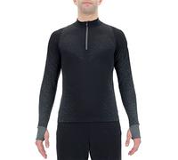 UYN O102095 Running EXCELERATION Long SL.Zip UP T-Shirt Men's Nuage Noir S