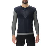 UYN O102429 Running PB42 Ow Long_SL T-Shirt Men's Beauté Noire/Porte de Fer XL