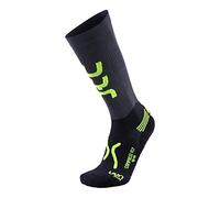 UYN Run Compression Fly Man Chaussettes de Course Homme, Anthracite/Jaune Fluo, 39-41