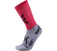 UYN Run Compression Fly Socks Femme, Anthracite/Corail Fluo, 41/42