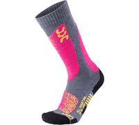 UYN S100042 SKI ALL MOUNTAIN Socks Women's Gris moyen chiné/rose 38