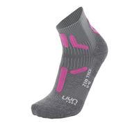 UYN S100222 TREKKING 2IN LOW CUT Socks Women's Gris moyen/rose 40