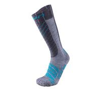 UYN Ski Comfort FIT Socks, Gris/Turquoise, 37-38 Women's