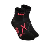 UYN Super Fast Chaussettes De Running Pack De 2 Unités Femmes-Noir,Corail, Taille 41-42
