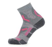UYN Trekking 2IN Merino Low Cut Socks, Gris Clair/Rose, 38 Women's