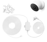 UYODM Câble d'alimentation de 15 m compatible avec Google Nest Cam extérieur ou intérieur, batterie (2e génération) - Câble de charge 5 V 2 A pour alimenter votre Nest Cam (batterie) en continu - IP67