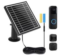 UYODM Panneau solaire compatible avec la sonnette vidéo Blink et Blink Outdoor 4 (4ème) / XT3 / XT2 / XT Cam, alimentez votre sonnette ou votre caméra extérieure en continu avec un câble de 3 m, cadre