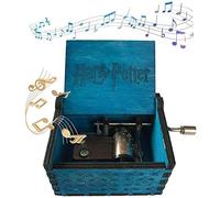 UYOE Pour boîte à musique à thème Harry Potter, cadeau vintage classique avec boîte à musique de décoration en bois (Bleu)