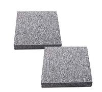 uyoyous Lot de 20 dalles de moquette autoportantes - 50 x 50 cm - Résistantes - Avec patch adhésif - Pour tous les domaines de la maison, du bureau, de la chambre à coucher - Antidérapant - Gris clair