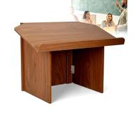 uyoyous Podium pour Église Pupitre Pliable avec Support pour Livres Design Portable en Bois et Acier Support pour Présentations en imensions: 68L x 38l x 48,4H cm