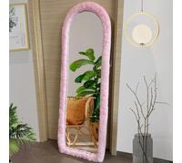UYRIE Housse de miroir moelleuse - 162,6 x 53,3 cm - Extensible, universelle, ultra douce, antidérapante, chaude pour décoration d'intérieur, chambre à coucher, vestiaire, cadeau pour filles