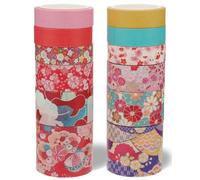 UYRVAPE 12 Rouleaux Millésime Washi Tape Set Maigre Rétro Ruban Adhésif Décoratif Masking Tapes pour Arts, Bullet Journal, masking tape, Scotch Scrapbooking, Bricolage, Emballage (Style japonais)