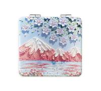 UYRVAPE Miroir Compact, Miroir de Poche peinture à l'huile Fleur Rétro, Petit Miroir pour Sac à Main, Mini Miroir de Maquillage de Voyage Portable, Miroir Pliable Grossissant 1x/2x pour Femmes